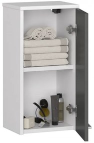 Kúpeľňová skrinka FIN W 30 cm 1D biela / sivá