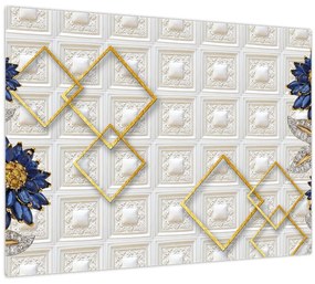 Obraz - Diamantové kvety (70x50 cm)