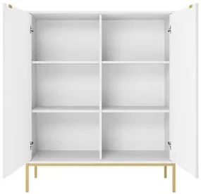 Vysoká komoda Mijano Gold MK104, Farby:: biela