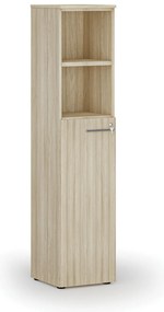 Kombinovaná kancelárska skriňa PRIMO WOOD, dvere na 3 poschodia, 400 x 420 x 1781 mm, dub prírodný