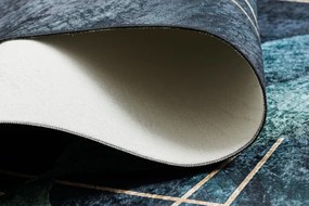 Dywany Łuszczów, Kusový koberec ANDRE Leaves 1170, 80x150, modrá, chodba / predsieň