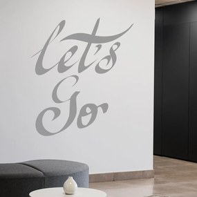 Veselá Stena Samolepka na stenu na stenu Let’s Go Farba: černá