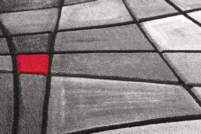 Koberec Brilliance 80x150 cm, šedo-červená abstrakcia