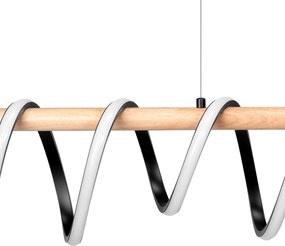 Toolight Toolight, LED stropné svietidlo 120cm 30W 4000K APP1288-CP, čierna-hnedá, OSW-00943