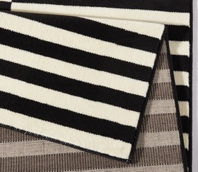 Hanse Home, Kusový koberec Gloria 102408, 200x290, čiernobiela, chodba / predsieň