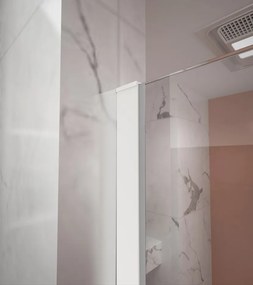 Erga Paris, sprchová zástena Walk-In 110x200 cm, 8mm číre sklo, biely matný profil, ERG-V02-PARIS-110x200-CL-WH