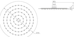 Hlavová sprcha z nehrdzavejúcej ocele v lesklo striebornej farbe ø 25 cm Slim – Sapho