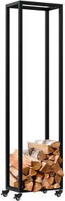 Stojan na drevo Hilta 25x40x150 cm - čierna