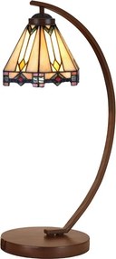 Stolná lampa Tiffany Daira - Ø 20x57 cm E27/max 1x60W