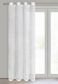 ZÁCLONA NA KRÚŽKOCH CINDY 140X250 CM BIELA