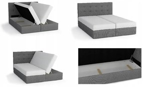 Čalúnená posteľ FADO 2 + rošt + matrac, 180x200, Cosmic 800