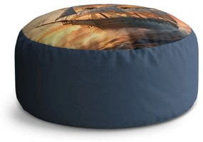 Sablio Taburet Circle Plachetnica vo vlnách pri východe slnka: 38x48 cm