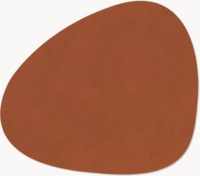 Ručne vyrobené asymetrické kožené prestierania Curve, 4 ks