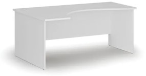 Ergonomický kancelársky pracovný stôl PRIMO WHITE, 1800 x 1200 mm, ľavý, biela