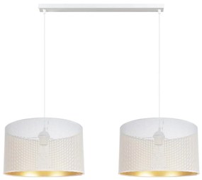 Luster na lanku ALDO 2xE27/60W/230V biela