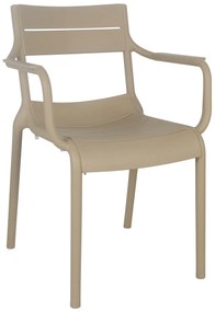 LUSSO Béžová - MODERNÁ STOLIČKA DO KUCHYNE ZÁHRADY KAVIARNE (STOHOVATEĽNÁ)