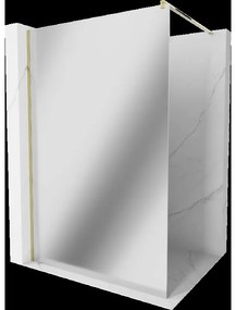 Mexen Kioto sprchová stena 80 x 200 cm, zrkadlo 8 mm, zlatá - 800-080-101-50-50