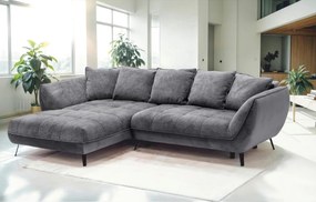 XXXLutz ROHOVÁ SEDAČKA, textil, grafitová, sivá MID.YOU - Sedačky - 000694008407
