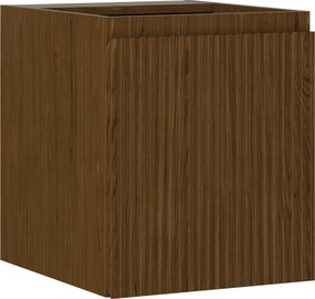 Mexen Rivel, kúpeľňová skrinka 40 cm, 1 dvierka, drážkovaná, orech, 91A21-04047-1-BF86