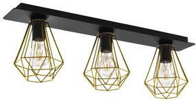 Moderné svietidlo EGLO TARBES 2 black/brass 43655