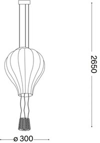Ideal Lux - Luster na lanku DREAM BIG 1xE27/42W/230V pr. 30 cm
