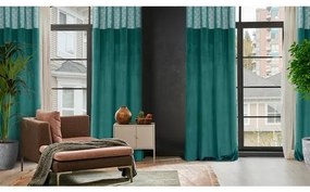 Luxusný zamatový záves s ornamentálnym lesklým vrchným dielom 140 x 250 cm