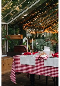 Ľanový behúň na stôl 40x200 cm Red Gingham – Linen Tales
