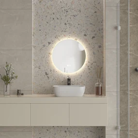 Erga Sofia, okrúhle LED zrkadlo 50cm, 1150 lm, 3 farby svetla, ERG-V01-207-5050