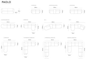 Svetlosivá ženilková pohovka 188 cm Paolo – Milo Casa