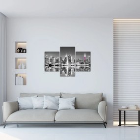 Obrázok - New York a fialový mrakodrap (90x60 cm)