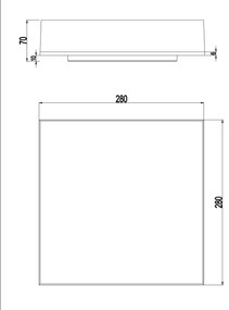 TOP LIGHT Svetlo nástenné-stropné Boxter H30 CCT, Biela