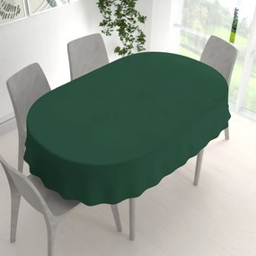 Biante Veľký dekoračný oválny obrus BKS-412 Zelený 160x200 cm