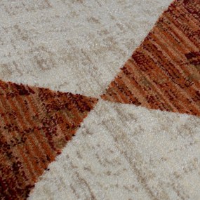Flair Rugs, Kusový koberec Cooper Bradley Geo Red, 80x150, hnedá, obývacia izba
