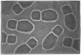 Home Elements Vonkajšia vstupná rohožka Foot steps - čierna 40 x 60 cm