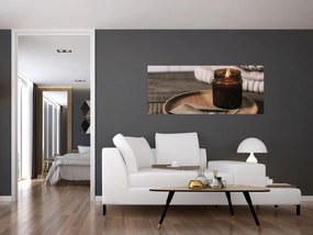 Obraz - Horiaca sviečka (120x50 cm)