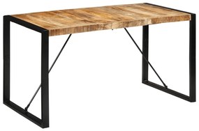 Jedálenský stôl 140x70x75 cm masívne surové mangovníkové drevo 351698