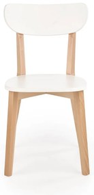 Jedálenská stolička Buggi, biela / buk