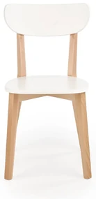 Jedálenská stolička Buggi, biela / buk