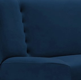 Rozkladacia pohovka PIANO v námorníckej modrej farbe, zamat