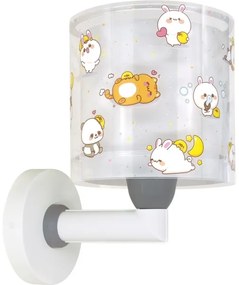 Dalber 41769E - Detská nástenná lampa KAWAII FRIENDS 1xE27/15W/230V šedá