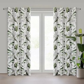 ZATEMŇOVACÍ ZÁVES NA KRÚŽKOCH ELLEN 140X250 CM VZOROVANÁ