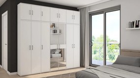 Viacúčelová delená skriňa Nitro, biela