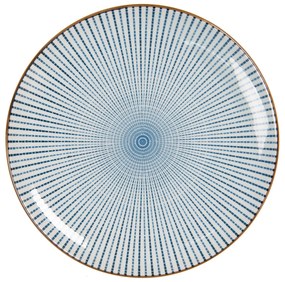 Dezertný tanier s modrým zdobením BlueLine - Ø 21 cm