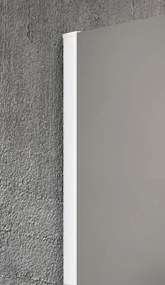 Erga Paris, sprchová zástena Walk-In 130x200 cm, 8mm sklo námraza, biely profil, ERG-V02-PARIS-130x200-FR-WH