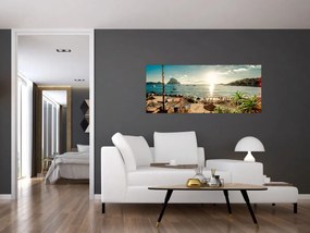 Obraz - Pláž s ľuďmi (120x50 cm)