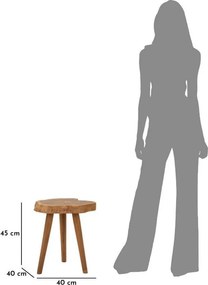 Stolička z tíkového dreva v prírodnej farbe Budut – Mauro Ferretti