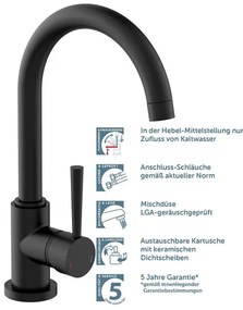 Schütte Kuchynská batéria Cornwall (čierna)  (100335838)