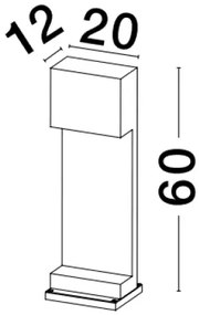 Vonkajšia záhradná lampa Grante