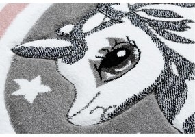 Detský kusový koberec Pony sivý kruh 120cm