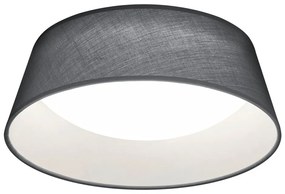 Čierne LED stropné svietidlo s textilným tienidlom Ponts – Trio